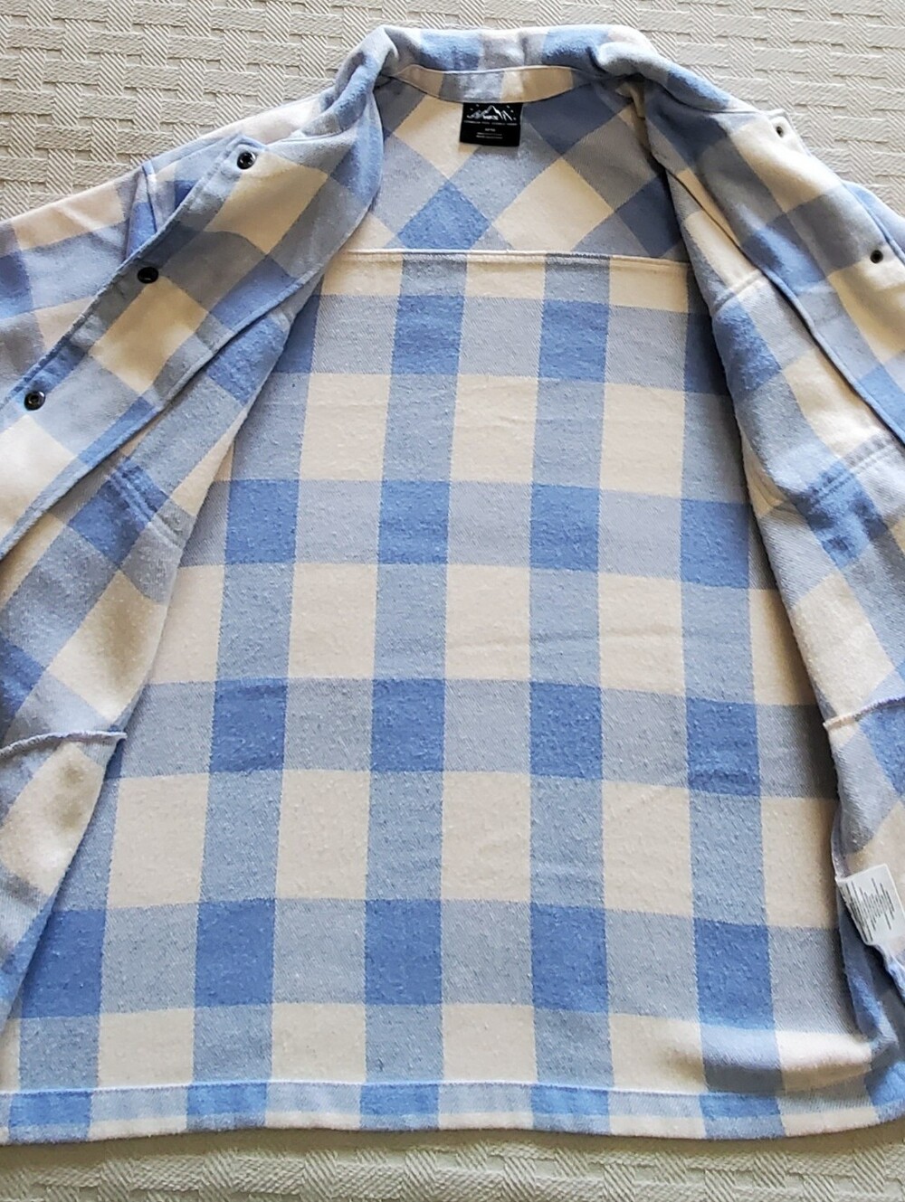 HFX Buffalo Check Plaid Snap Flannel Shacket Jacket - Picture 9 of 16